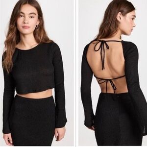RUMER THE LABEL NWT the Tucker crop top -black -XL